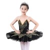 ZX Girl's Ballet Swan Lake Tutu Costume Professional Camisole Skirted
