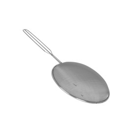 TrueCraftware- 9-1/2" x 20-1/2" Mesh Oil Skimmer Stainless Steel- Mesh Strainer Skimmer Fine Mesh Strainer Perfect for Skimming Grease Foam Sift Strain Drain Rinse Vegetables Pastas Tea