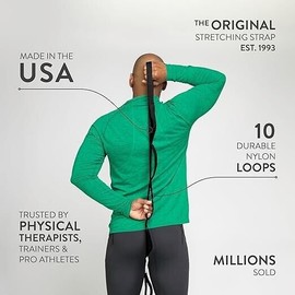 OPTP Original Stretch Out Strap XL with Stretching Exercise Poster yoga TALL NEW