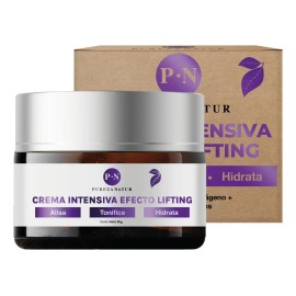 Pureza Natur Crema Facial Efecto Lifting Intensiva Hidratante| Tratamiento Para Cara Y Ojos Con Acido Hialuronico Colágeno Y Elastina Rejuvenecedora Todo Tipo De Piel +30 50g