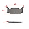 Caltric Front Rear Brake Pads for Yamaha XVS1300 V-Star 1300