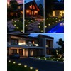 Solar Lights Outdoor Waterproof, 8 Pack 8 LED, Thickened Stainless