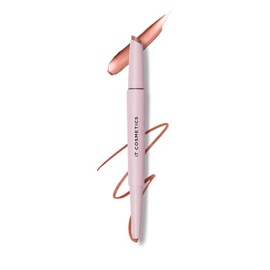 IT COSMETICS -DO IT ALL LIP TRANSFORMER CARAMEL KISSES - LABIAL 2 EN 1 CON DELINEADOR INTEGRADO, COLOR CON HASTA 24 HORAS DE DURACIÓN MIENTRAS BRINDA 