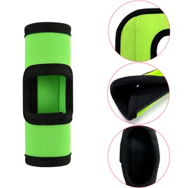 AMMKRO 6 Pack Luggage Handle Wraps, Bright Color Luggage Tags, Suitcase Tags for Travel Accessories (6 Green)