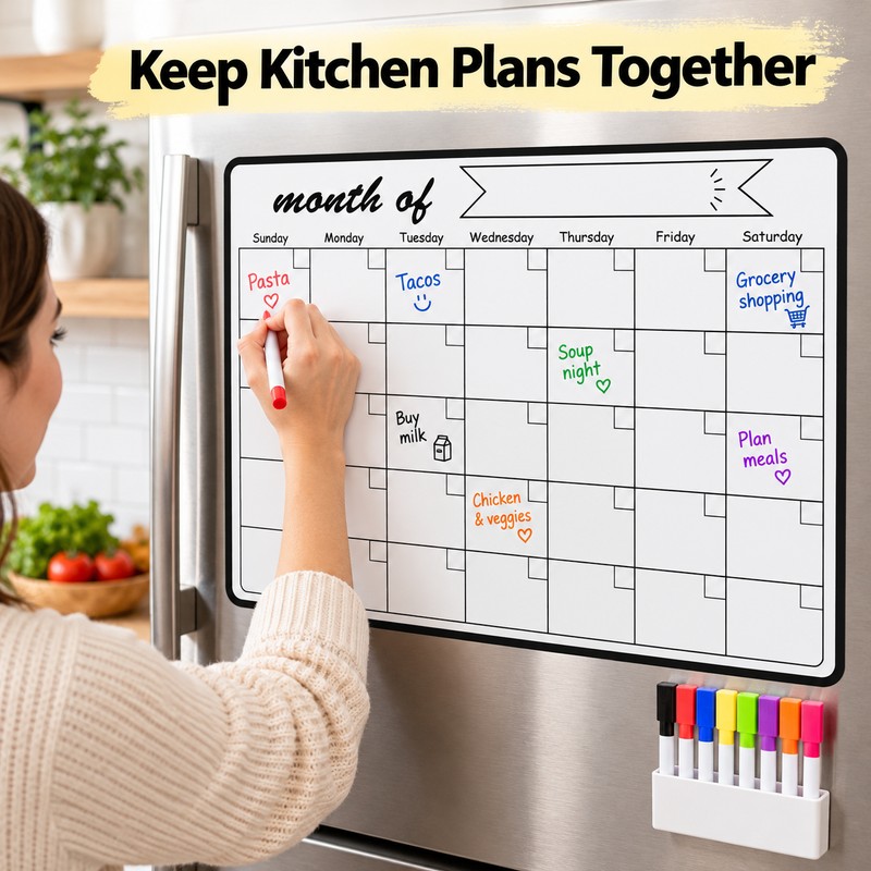 A3 Magnetic Dry Erase Calendar for Weekly & Monthly Planning