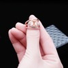 Uloveido 3pcs Rose Gold Plated Emerald Cut Orange AAA Cubic