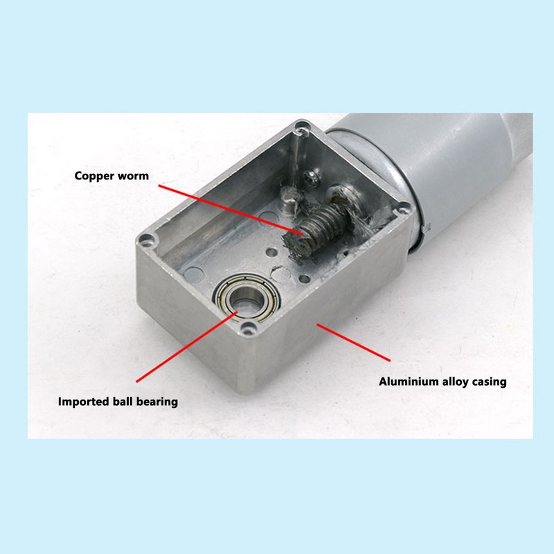 Worm Gear Motor Self Locking Reversible High Torsion Adjustable Speed