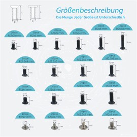 KUBOWAI Screws Assortment Set, M2/M2.5/M3, for Laptop Computer Repair Screws, 360 Pieces (18 Sizes)