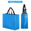 MECCANIXITY 12pcs Reusable Gift Bags, Lake Blue Tote Glossy Grocery