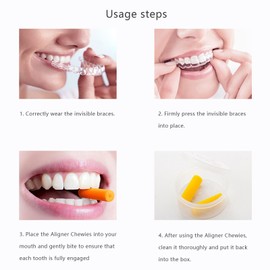 Aligner Chewies for Invisable Aligners, WINDSIUUU 6PCS Silicone Orthodontic Chompers Aligner Trays Chewies Lollipop Shape Silicone Aligner Tray Seaters Chewies with Grip Stick for Orthodontic