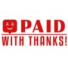 Printtoo Paid with Thanks Self Inking Rubber Stamp Pre-Inked Office