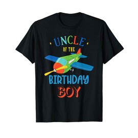 Uncle Of The Birthday Boy Airplane Theme Matching Family T-Shirt