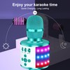 BONAOK Bluetooth Wireless Karaoke Microphone with LED Lights,4-in-1 Portable Handheld