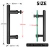 Shower Door Handle 145mm Hole to Hole Stainless Steel Door