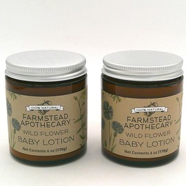 12M Farmstead Apothecary 2PACK of 100% All Natural Baby Lotion WildFlower 6oz [NEW!]