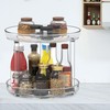 HYDROWE Lazy Susan Organizer 2 Tier, Round Plastic Turntable Organizer