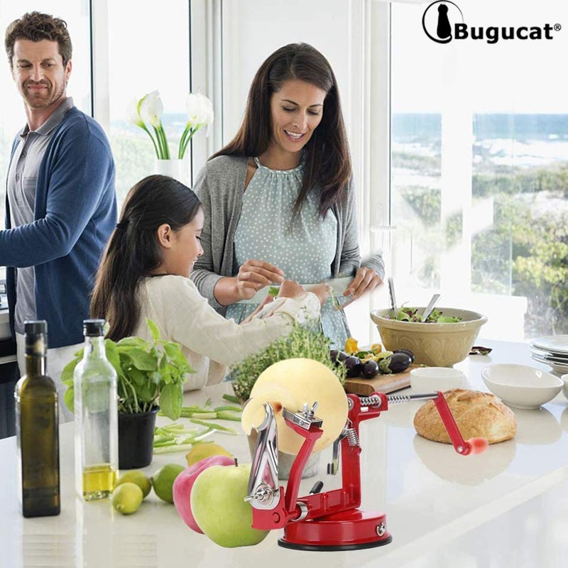 Bugucat Apple Peeler, Professional Apple Slicer, Apple Peeler, Spiral Cutter,