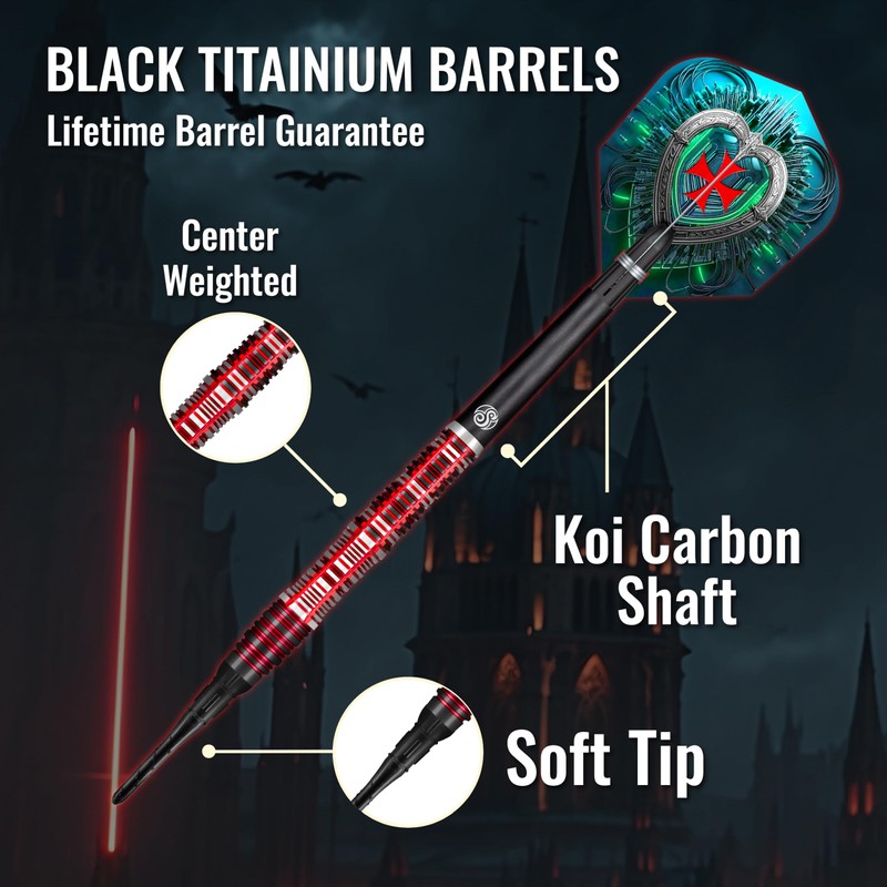 Shot! Future Knights Dreadheart 90% Soft Darts