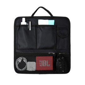 Surblue Backpack Organizer Insert Liner Hanging Travel Rucksack and Handbag Insert Pocket, High-capacity Divider Foldable Nylon Shoulder Bag Organizer for Men and Women,Black-L