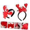 WOONEKY 2pcs Cute Lobster Crab Headbands Cartoon Hair Accessories for