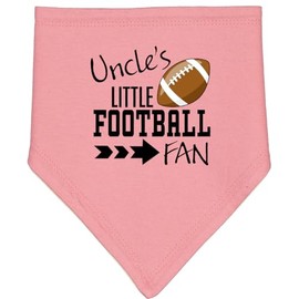inktastic Uncle's Little Football Fan Baby Bandana Bib Mauve and Natural 31b38