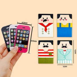 Eraser, Stationery, Elementary School Students, Cute Pencil Eraser, Uncle Bald Eraser, Souvenir, For Learning, Petite Gift, For Drawing, Drawing (Set of 7), For Kids, Students, DIY, Drawing, 2.0 x 1.2