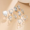 Irregular Pearl Rings for Women Knuckle Chunky Gold Rings Statement