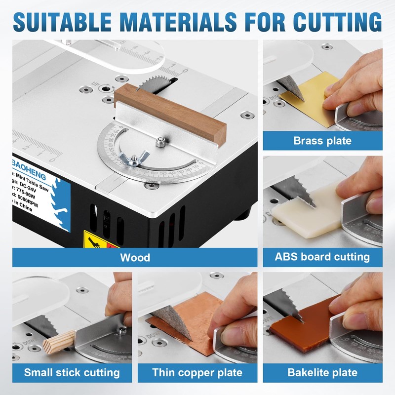 MXBAOHENG Mini Table Saw S3 Portable Precision Craft Table Saw,