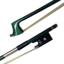 yinfeel 1pcs of 4/4 carbon fiber violin bow,blue,pink,green,white,coffee coulour white horse hair for adult (green)