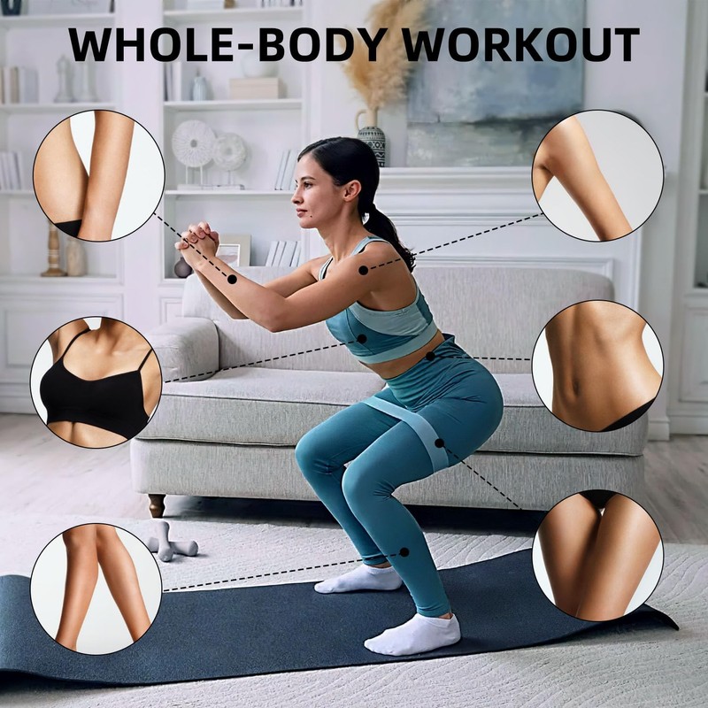 Resistance Loop Exercise Bands for Home Fitness, Yoga Pilates, Stretching,