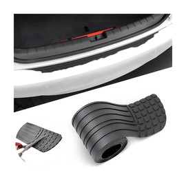 Car Rear Bumper Protector Guard,41 x 3.4 inch Trimmable, Anti-Scratch, Non-Slip, 40.9in Black Rubber Accessory,Car/SUV Universal Rubber Anti-Scratch Trunk Exterior Accessories