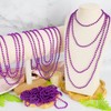 100 PCS Purple Beads Necklaces, Mardi Gras Beads Necklaces, 33"