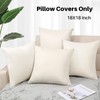 WANZELONYO Decorative Throw Pillow Covers Blank Set of 4 18x18