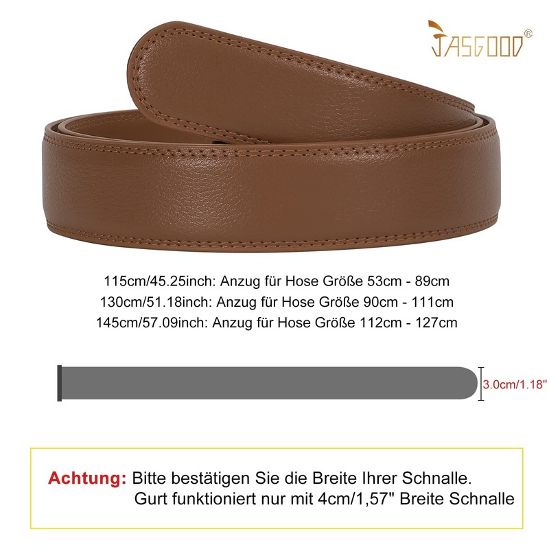 JasGood Men's 35 mm Strap and 40 mm Automatic Ratchet