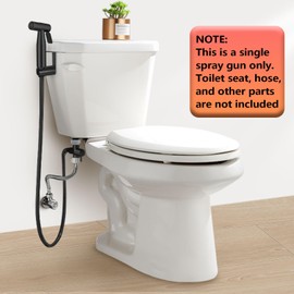 BARROCK 2 Pack Bidet Sprayer Head Stainless Steel Handheld Shattaf Jet Spray Attachment for Toilet, Baby Cloth Diaper Sprayer with Adjustable Water Pressure Control, Matte Black