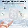 CameCosy for AirPods 1/2 Case Glitter with Crystal Keychain, Clear