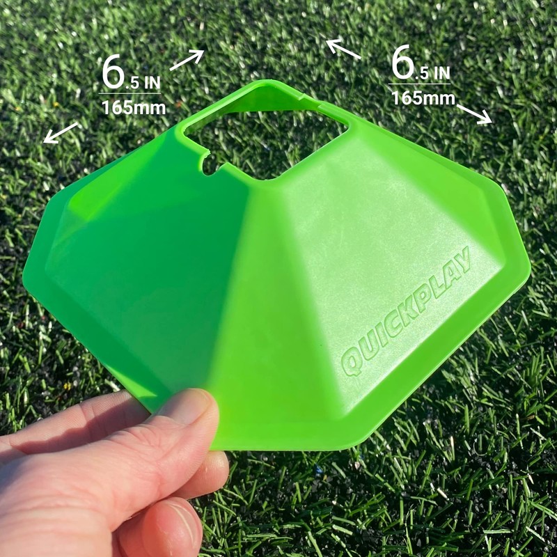 QUICKPLAY Sports Cones - Set of 20 | Highly Visible