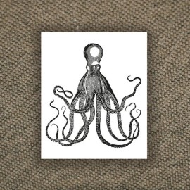 Unbranded temporary tattoo - Set of two wrist size Octopus (approx. 1.5" each)