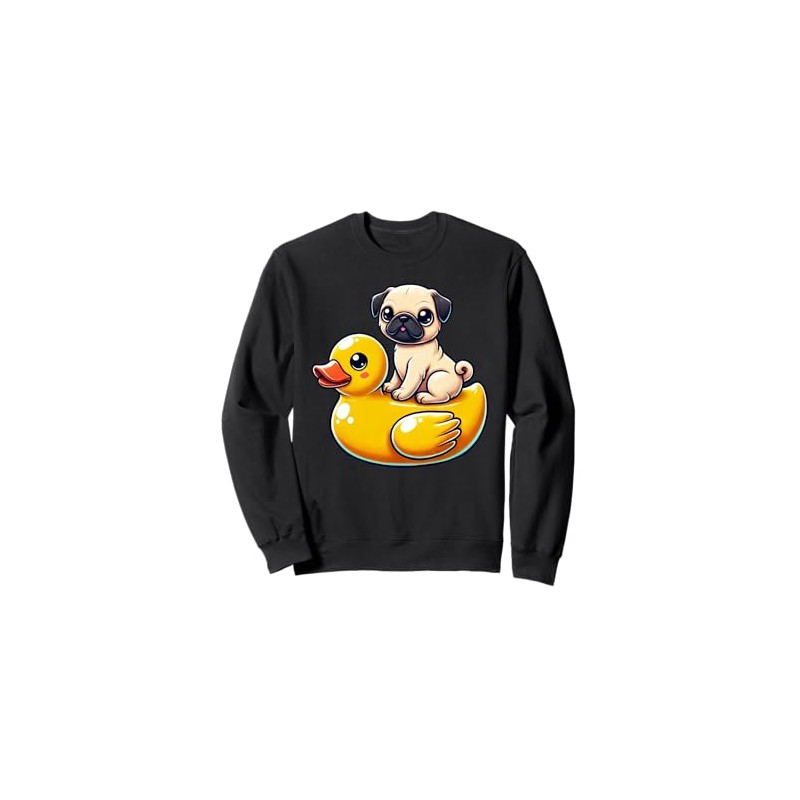 Cute Dog Pug Rubber Duck Sweatshirt