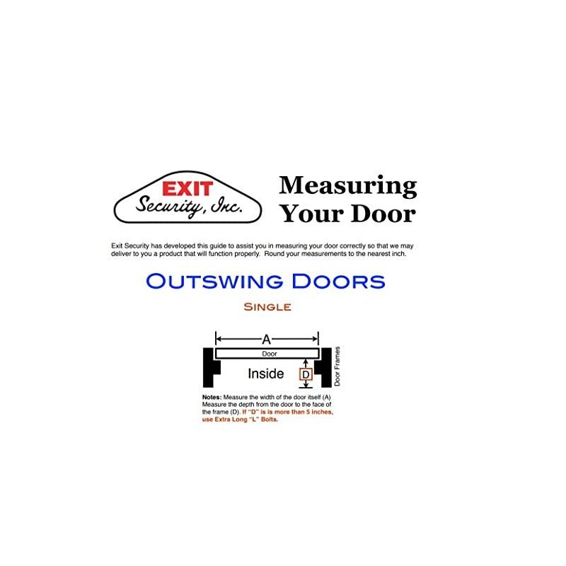 Exit Security Bar SB-01-0032, for 32" Door Width