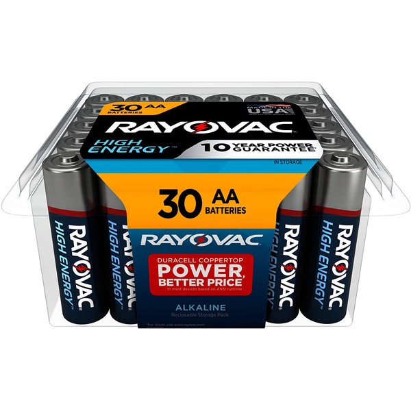Rayovac AA Batteries, Alkaline Double A Batteries (30 Battery Count)