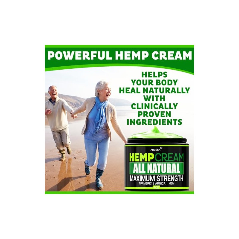 Natural Hemp Cream - Maximum Strength Gel - Hemp Cream
