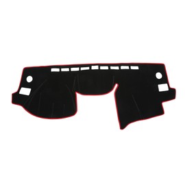 VekAuto Dash Cover Compatible for Subaru Forester 2014-2018, Non-Slip Polyester Black Red Center Console Dashboard Cover Pad Carpet