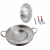 20" Concave Down Comal Set, Stainless Steel, Taco para Carnitas