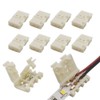 Biantie La 2-Pin 8mm LED Connectors Solderless Unwired Clips -