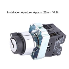 Jeanoko Key Switch ZB2-BE101 Oxidation-Resistant Key Switch + Key Conversion Rotary Lock ZB2-BE Key Switch for Car Phone for Vehicles