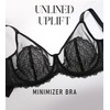 Lemorosy Women's Full Coverage Underwire Lace Unlined Minimizer Bra for