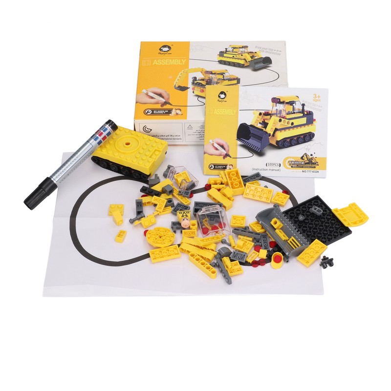 Digging Truck Toy Inductive DIY Assembly Electronic Vehicle Excavator Construction