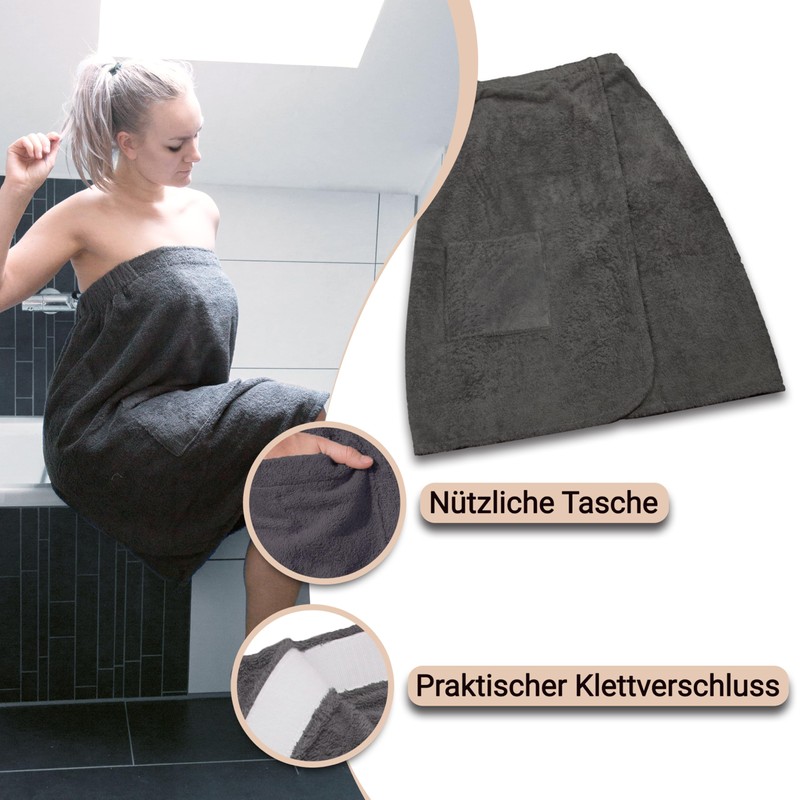 Zollner 197 Women's Sauna Kilt Elasticated Velcro Fastener Various Colours