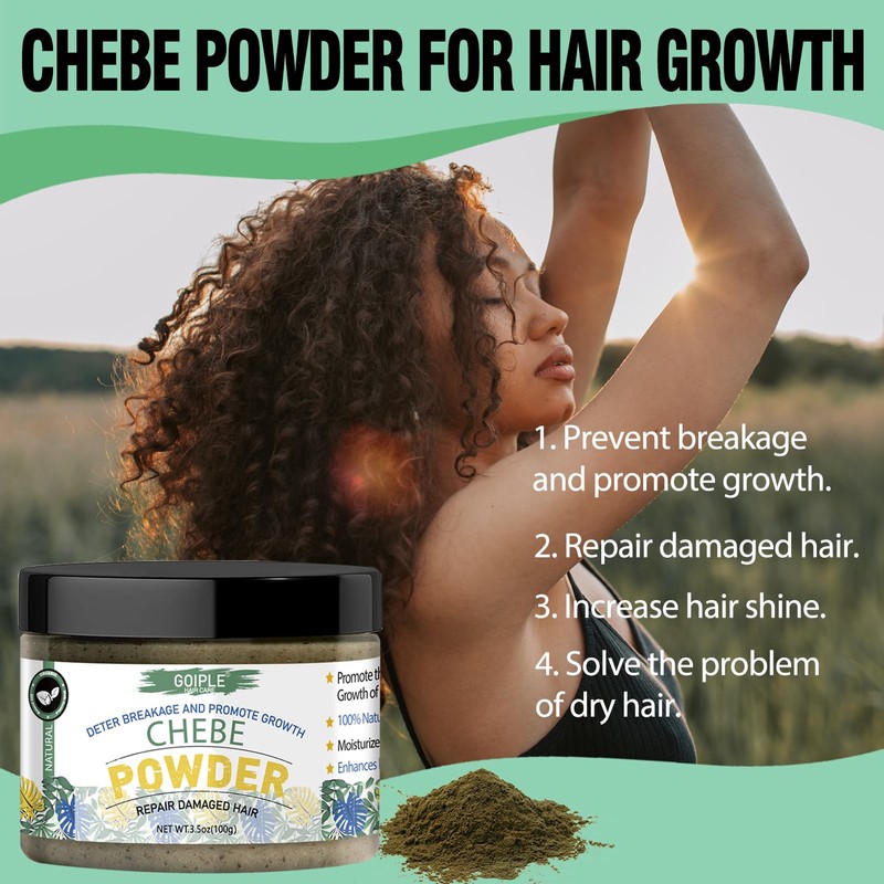 WOZUTUNT Organic African Chebe Powder for Enhanced Hair Growth, Strength